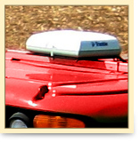 Receiver on top of farm implement